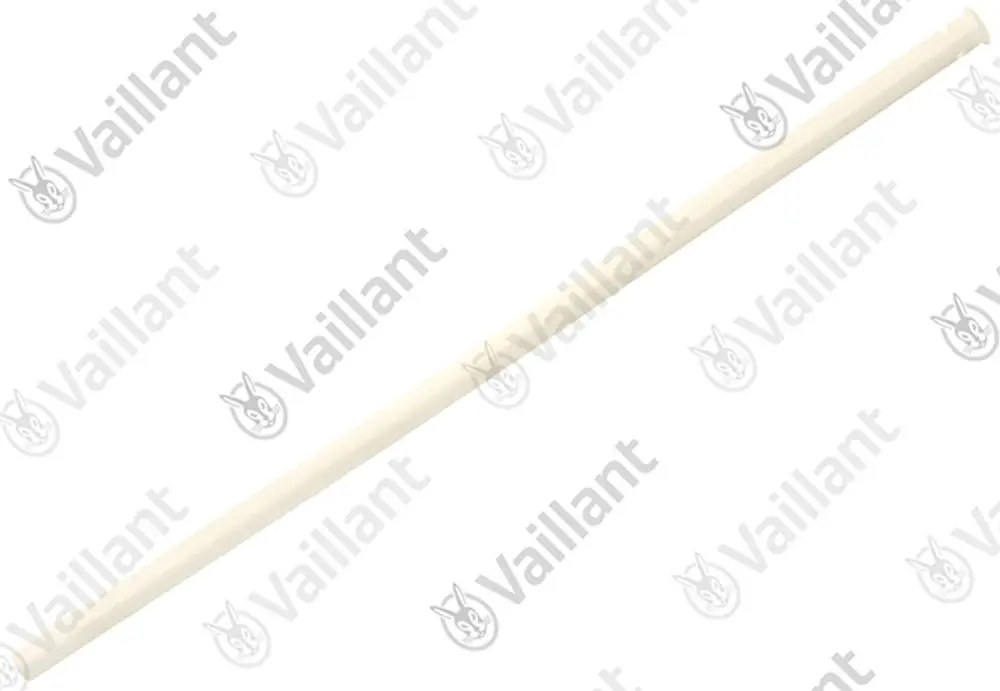 Vaillant Rohr, weiß, schlank und langgestreckt, ohne sichtbare Beschriftungen oder Maße, auf weißem Hintergrund.